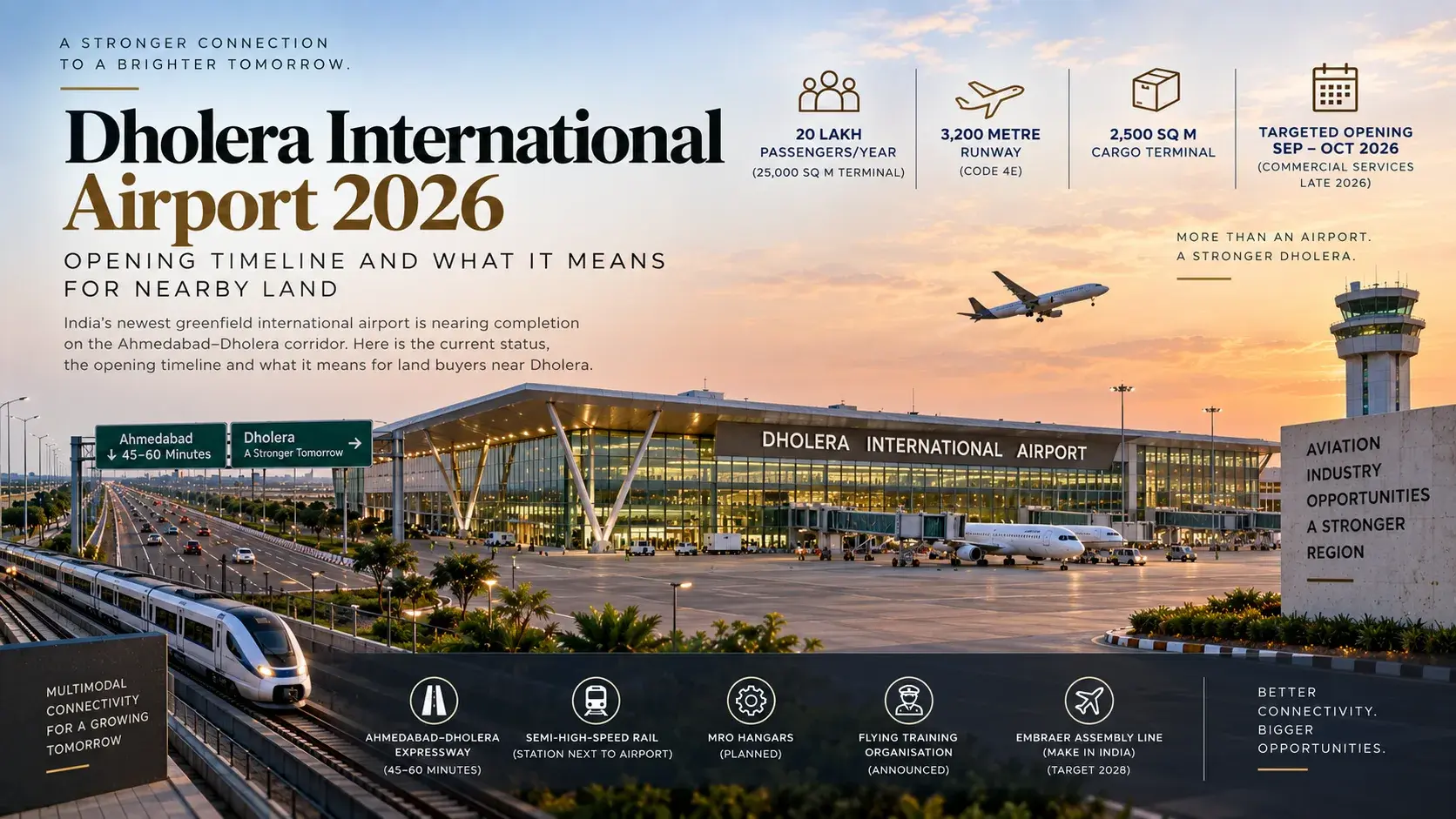 Dholera International Airport 2026: Opening Timeline and What It Means for Nearby Land