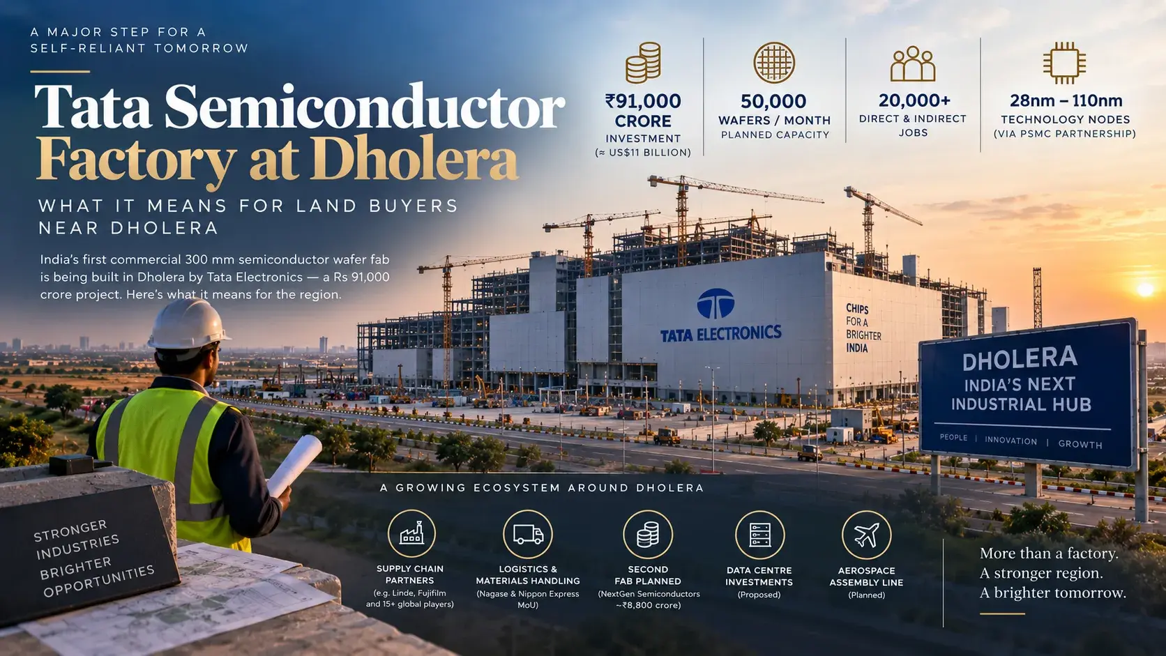 Tata Semiconductor Factory at Dholera: What It Means for Land Buyers Near Dholera